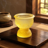 7 Pieces Buddha Water Cup Translucent Buddhist Offering Cup Shiny Look