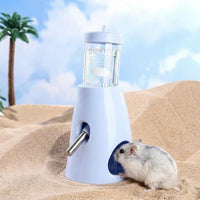 Anti-Drip Hamster Water Bottle with Stand, 80ml Hamster Water Bottle, Standing or Hanging Leak-resistant Waterer for Small Creatures