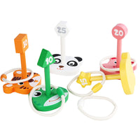 Montessori Bowling Animal Ring Toss Game for Kids 3-6 Years Old - Educational Hand-Eye Coordination Toy