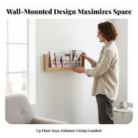 Wall-Mounted Book Ledge Easy Installation Display Shelf Elastic Cord Retainer