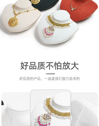 轻奢珠宝项链展示架子人像脖子黄金项链展示道具橱窗首饰陈列道具
