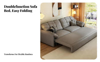 two-in-oneUse Folding Futon with Large Armrests Space-Saving Multi-Functional Furniture petabrasion Resistant transformable Couch Minimalist design for Apartment Dwellers, Guest Hosts, Office Workers, Small Living Spaces, Dorm Room, Lounge Area