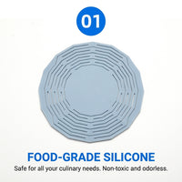 Food Grade Silicone Coaster Set for Kitchen Dining Table, Heat Resistant Waterproof Mat, Non-Slip Placemat for Home Cooks