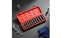20 Pieces Air-Powered Shock-Resistant Socket Set Heat Treated Air Wrench Socket Kit Extended Shock-Resistant Wrench Sockets