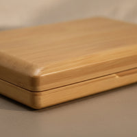 Bamboo Mouthpiece Accessory Case with Hinged Lid Wooden Mouthpiece Accessory Case Rectangular Compact for Saxophonists, Clarinetists