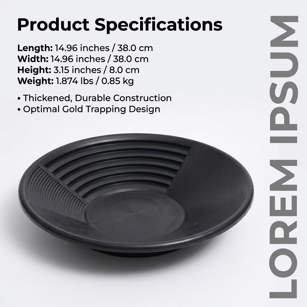 Gold Sifting Classifier Tray, Lightweight Gold Prospecting Pan, Gold Washing Pan with Vial, Gold Sand Purifying Pan, Manual Prospecting Kit