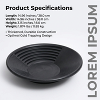 Gold Sifting Classifier Tray, Lightweight Gold Prospecting Pan, Gold Washing Pan with Vial, Gold San - Image 5