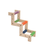 Z-Shaped Bird Climbing Ladder Natural Wood Wooden Bird Ladder Easy to Install Exercise for Birdcage