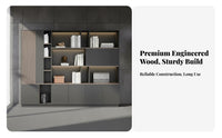 Freestanding File Cabinet Large Capacity Office Display Shelf Unit Sturdy Material File Cabinet Bookshelf for Professionals, Book Lovers, Study Room