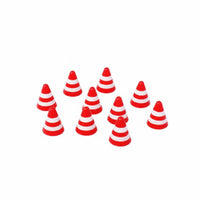 Miniature Traffic Cone Odorless Material Toy Road Cones and Barriers Spark Imagination Sand Table Barrier Model for Hobbyists, Educational Projects