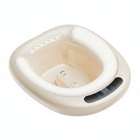 Digital Temperature Display Electric Sitz Bath for Toilet Water Massage Function Electric Sitz Bath Single-Press Operation Over-the-Toilet Wash Basin Double Nozzle Design for Women, Postpartum Mothers, Elderly