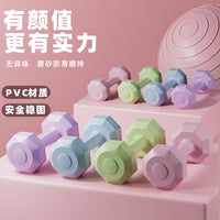 哑铃女士健身器材家用杠铃壶铃儿童女小哑铃2KG一对锻炼力量训练