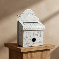Decorative Mailbox Distressed Vintage Mailbox Wall-Mounted for Porch, Homeowners