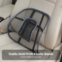 Bead Points Mesh Cushion Striped Edge Ergonomic Back Support