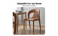 Upholstered Exposedrear Side Chair Modern Minimalist Design Dining Seat Versatile Use Easy to Clean for Kitchen, Cafe