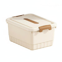 Large Capacity Plastic Storage Bin with Lid Multipurpose Stackable Storage Box Dustproof Long-Lasting for Bedroom