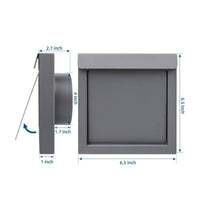 Outdoor Exhaust Cap Square Frame Hinged Flap Dryer Vent Cover