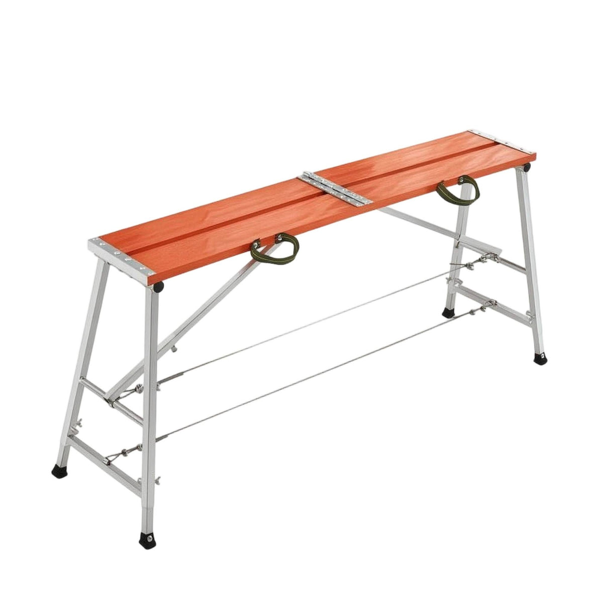 Portable Work Rack Foldable Scaffold with Carry Handles Anti-Slip Folding Scaffold for Contractors, DIY Practitioners, Jobsites