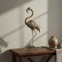 Iron Flamingo Decor Freestanding Flamingo Statue Vintage Design for Wedding