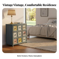 9-Drawer chest of drawers timeless design Chest of Drawers Vintage Design Multi-Functional for Homeowners, Entryway