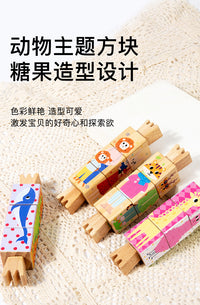 婴幼儿抓握旋转积木拼图玩具教宝宝手部精细动作训练逻辑思维益智