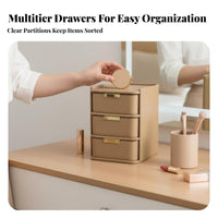 Multimulti-tier textile Makeup Chest Space Saving Cosmetics Holder for Desktop, Women