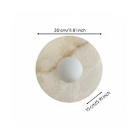 Modern Stone Wall Sconce Gentle Glow Luminous Sphere Wall Lamp Hardwired for Bedroom