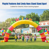 Cartoon Inflatable Archway, Rainbow Gate, Welcome Arch, Event, Kindergarten, Opening Ceremony