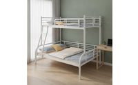 Metal Bunk Bed Space-Saving Bunk Bed with Ladder Compact Furniture for Teens, Students, Shared Bedrooms, Dormitories