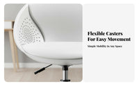 Armless Vanity Chair centersupport Support Upholstered Caster Chair Easy Assembly