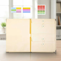 Manila Pocket Binder Multiple Pockets Expanding File Folder Easy to Organize Accordion Document Holder for Home
