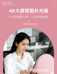 带镜子led灯圆形化妆包收纳包大容量手提化妆品跟妆防水功能便携