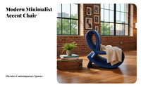 Sculptural Loop Chair Hollow Backrest Single Sofa Curved Shape Modern Design for Interior Designers
