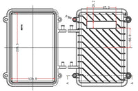Die-Cast Aluminum Waterproof Enclosure for AP Bridge Base Station, Internal 210x130x60mm