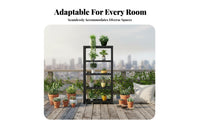 Floor-Standing Multi-Tier -plant- Pot Rack Modern Minimalist design Plant Stand Acts as a divider Display storage capacitySaving for Gardeners, Apartment Dwellers, homeowners, Balcony, Indoor, Living Room, Corner