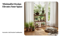 Multi-Tier Plant Stand adaptable Placement Tiered Wooden Plant Holder for Indoor