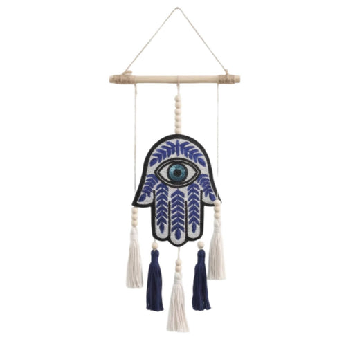 Beaded Wall Hanging Tassel Tapestry Textured for Living Room