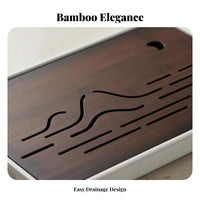 Slatted Tea Drainage Board Minimalist Design Tableware Easy to Clean for Home
