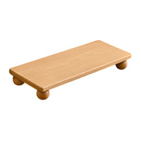Solid Wood Monitor Riser with Wooden Feet Space-Saving Wooden Monitor Stand Ergonomic Desk Shelf Minimalist for Office Workers, Students, Workstation