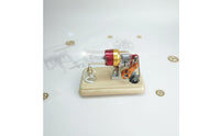 Thermodynamic Engine Model Precision Components Hot Air Thermodynamic Engine Bamboo Base Physics Experiment Model for