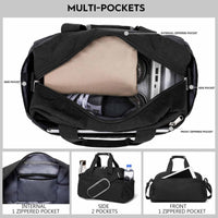 Fashion Travel Bag with Large Capacity, Oxford Fabric, Solid Color, for Indoor Sports