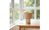 Pedestal Flower Basket Natural Wicker Basket with Pedestal Sturdy for Weddings