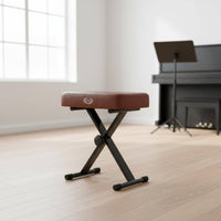 Adjustable Piano Bench High-Density Sponge Cross-Braced Frame Keyboard Bench