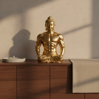 Seated Buddha Statue Sculpted Meditating Buddha Statue Polyresin for Tabletop