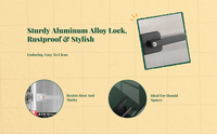 Extremely Narrow Aluminum Alloy Door Lock, Modern Handle for Bathroom, Bedroom, Glass Hinge Doors, Universal Installation