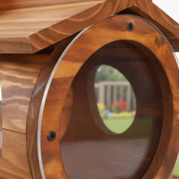 Pet-Friendly Wall Mounted Squirrel Feeder Easy Installation Wooden Squirrel Feeder Long-Lasting Wood for Garden, Backyard