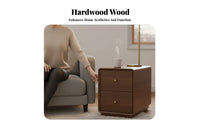 Space-Saving Rolling C-Table Mobile Design Household Furniture Vintage Look Multi-Functional for Apartment Dwellers, Home Workers, Laptop Users, Living Room, Small Spaces, Bedroom
