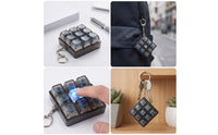 Tactile Keyboard Fidget Keychain Satisfying Keyboard Presser Portable Fidget Keychain Clear for Travel