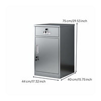Bedside Nightstand Cabinet Stainless Steel Storage Cabinet Sturdy and Metal Nightstand Locker for Bedroom, Balcony, Garage