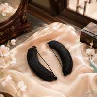 Black Hair Bun Extension Scrunchies, Messy Bun Scrunchie for Traditional Chinese Attire, Synthetic Hair Piece for Women, Quick Updo Hair